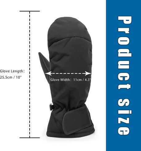 Winter-Ski-Snow-Gloves Men Women - Waterproof Adult Mittens-Gloves for Cold Weather Skiing Hiking Cycling in Kuwait
