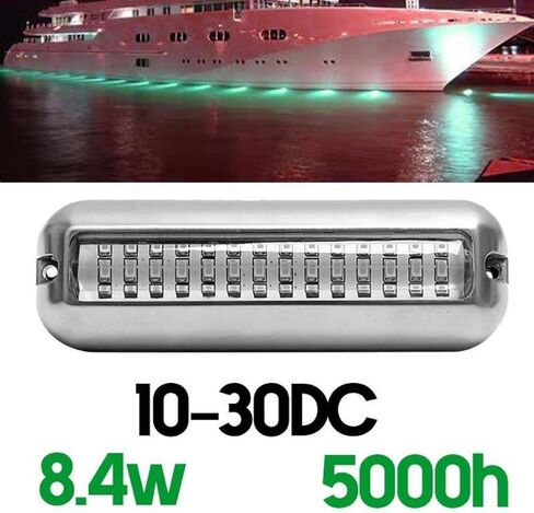 42 led 12 volt underwater light (blue) in stainless steel for marine, boat, vr, camper, pontoon, trailer and much more…… in Saudi Arabia