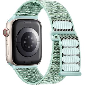 Soft And Breathable Sport Nylon Loop Strap Compatible with Apple Watch Bands 38MM 40MM 41MM 42MM 44MM 45MM 49MM, Women Men Adjustable Straps for IWatch Series SE 9/8/7/6/5/4/3/2/1 Ultra