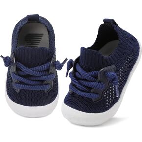 BARERUN Baby Shoes Baby First Walking Shoes Infant Sneakers Wide Toe Box Slip on Shoes Soft Sole Baby Boys Girls Crib Shoes Toddler Breathable Lightweight House Sock Shoes