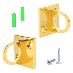 Large Loop Wall Plate,Fixed Hanging Buckle of Isolation Rope for Red Carpet Events, Hotel Concierge Parties,Opening Activities(Gold，2 pcs)