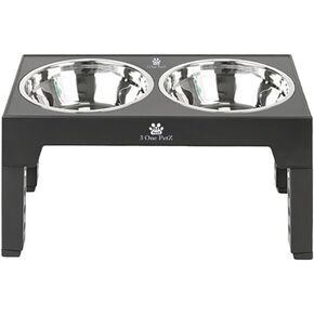 Pet Bowl, Folding Up and Down Bowls (Stainless Steel Bowl*2+Floating Bowl)