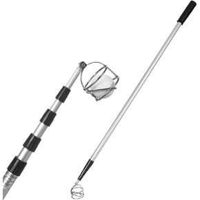 HOW TRUE 12FT/15FT/18FT Golf Ball Retriever Golf Telescopic Aluminium Shaft Ball Pick Up Extendable Golf Ball Retriever for Water