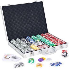 Poker Chips with Numbers,500PCS Poker Chip Set with Aluminum Travel Case,11.5 Gram Poker Set for Texas Holdem and Blackjack Gambling.
