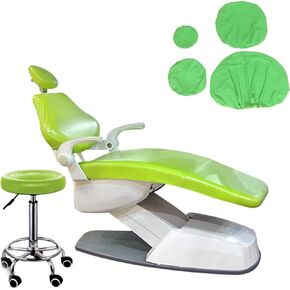 Dental Chair Covers - Protective Full Dental Chair Cover - Dental PU Leather Unit 4Pcs/Set Dental Chair Seat Cover Chair Cover Elastic Waterproof Protective Case Protector Dentist Equipme
