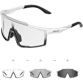 نظارات شمسية رياضية لركوب الدراجات فوتوكروميك للرجال والنساء نظارات MTB الجبلية للحماية من الأشعة فوق البنفسجية أثناء القيادة والجري in Kuwait