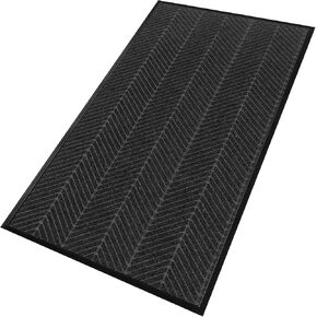 Front Door Mat,4'x6' Indoor Outdoor Door Mat, Commercial Door Mat Indoor Outdoor Entrance, Heavy Duty Welcome Mat, Rubber Backing Non Slip Doormat for Entryway,Large Industrial Entry Rug