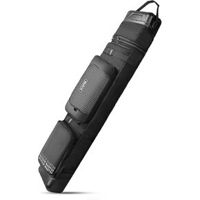 OutdoorMaster Expandable Padded Snowboard Bag Ski Bag, ABS Hard Shell Ends Ski/Snowboard Travel Bag with Water Resistant Lining