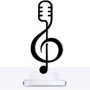 Acrylic Music Appreciation Trophy Award Eighth Note Musical Competition Prize Gift for Musician Teacher Student Music Studio Club