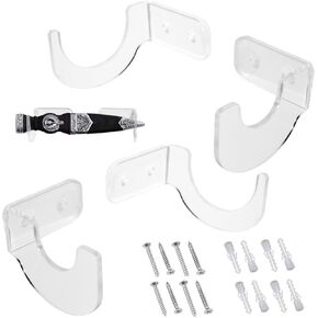 Sword Wall Mount, Lightsaber Wall Mount, Sword Stand, Sword Holder, Acrylic Light Saber Wall Display Rack Suitable for Swords, Light Saber - 2 Pack(Transparent)
