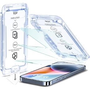 واقي شاشة SmartDevil مكون من 3 قطع لهاتف iPhone 13 / iPhone 13 Pro/iPhone 14 (6.1 بوصة) من الزجاج المقسى، طبقة شفافة عالية الدقة، سهلة التركيب، خالية من الغبار والفقاعات