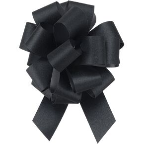 MECCANIXITY 10pcs 10" Glitter Car Large Pull Bow Gift Wrapping Bows for Christmas Flower Presents Birthday Wedding Car, Dark Blue