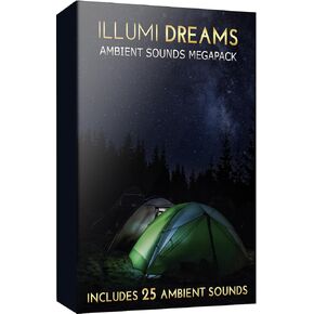 Ambient Sounds Megapack Featuring 25 Mixes Including: A Relaxing River, Campfire in The Woods, A Stormy Night, Deep Sea Diving, A Windy Night, Airplane Flight, White Noises, and More!