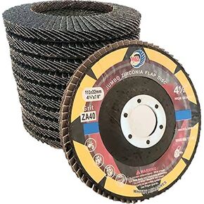 WA 10PACK- 4 1/2" x 7/8" Professional Grade VSM Zirconia Grit 40/60 High Density Beveled Flap Discs Grinding Sanding Wheels for Angle Grinder, 4 1/2 Inch Type 29 (Grit 60)