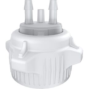 VersaCap 53mm (53B) Bottle and Flask Caps, Open Cap with Tangle Free Hose Barb Adapter, Two 1/4 Inch Barbs for 1/4 Inch ID Tubing in Kuwait