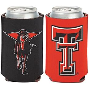 WinCraft NCAA Texas Tech University Red Raiders 1 Pack 12 oz. 2-Sided Can Cooler