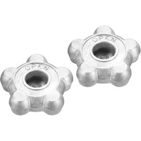 YOKIVE 2 Pcs Hand Wheel, Aluminum Alloy Control Switch Replacement Handles | Great for Gas Cylinder (Silver Tone, 2.5-Inch)