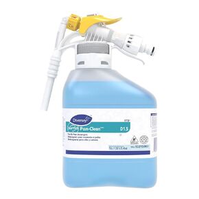 Diversey 93315083 SUMA Pan-Clean D1.5 General Purpose Pot & Pan Detergent, Highly Concentrated Dish Washing Soap with Fresh Floral Scent, Ready-to-Dispense (RTD), 5-Liter