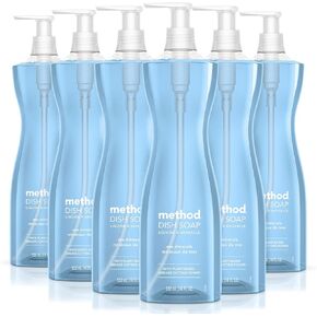 Method Gel Dish Soap, Sea Minerals, Biodegradable Formula, Tough on Grease, 18 Fl Oz
