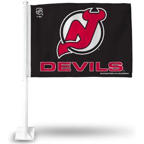 Rico Industries NHL New Jersey Devils Car Flag with included Pole 16 x 19.5-"