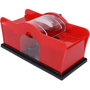 Agatige دليل خلط البطاقات، دليل خلط بطاقات البوكر 1 ‑ 2 مع ذراع يدوي، أداة خلط بطاقات لعب البوكر اليدوية لبطاقة الكازينو UNO، ألعاب البوكر (أحمر) in Kuwait