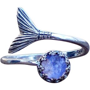 خاتم حورية البحر ماسون جار المعاد تدويره من الفضة الاسترليني in Kuwait