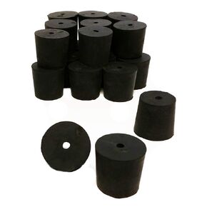 RS-5.5-1 Rubber Stoppers, Size 5.5, 1-Hole. Pack 1-Pound.