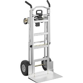 COSCO 12243ASB1E 3-in-1 Folding Series Hand Truck Platform Cart with Flat-Free Wheels, Aluminum/Black