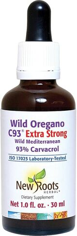 New Roots | Wild Oregano Oil Extra Strong | 93% Carvacrol Oregano Oil Liquid Drops (1 fl oz) | Immune Support Supplement | Highest Concentration of Carvacrol |Alcohol Free, Non GMO, Vegan, Gluten Free in Saudi Arabia