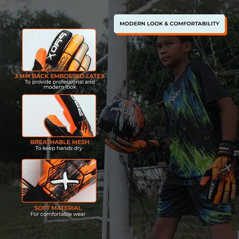 PRO X Soccer Goalie Gloves for Kids with Super Strong Grip, Match & Training Soccer Goalkeeper Gloves Kids, Youth Soccer Gloves, Goalie Gloves Adult in Saudi Arabia