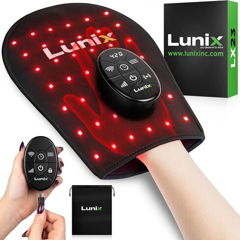 Lunix LX16 Red Light Therapy Belt, Near Infrared Light and Red Light Therapy to Improve Circulation, Relax Muscles, Black in Saudi Arabia