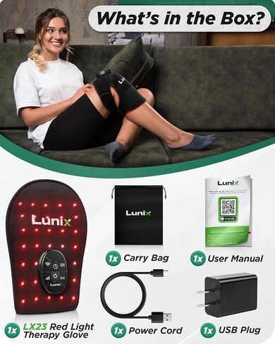 Lunix LX16 Red Light Therapy Belt, Near Infrared Light and Red Light Therapy to Improve Circulation, Relax Muscles, Black in Saudi Arabia