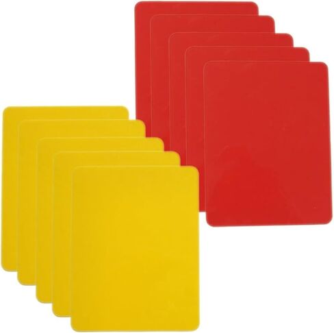 10Pcs Red Yellow Referee Card Set Sports Soccer Referee Warning Cards for Football Soccer Coach and Referee Scorebooks in Saudi Arabia