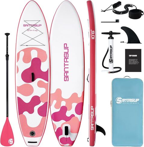 Inflatable Stand Up Paddle Board, Blow Up Paddle Board for Adults, 10ft Wide Stance Board, Sup Board with Sup Accessories, Non-Slip Deck, Adjustable Paddle, Travel Backpack in Saudi Arabia