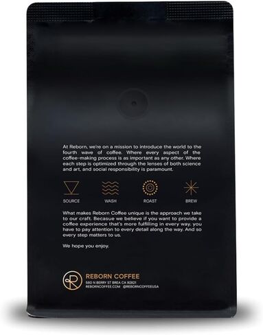 Reborn Coffee Specialty Whole Bean Coffee, Medium Roast, 12 Ounce, Mexico Chiapas Organic, Flavor Notes of Chocolate, Brown Sugar, and Maple Sugar in Saudi Arabia