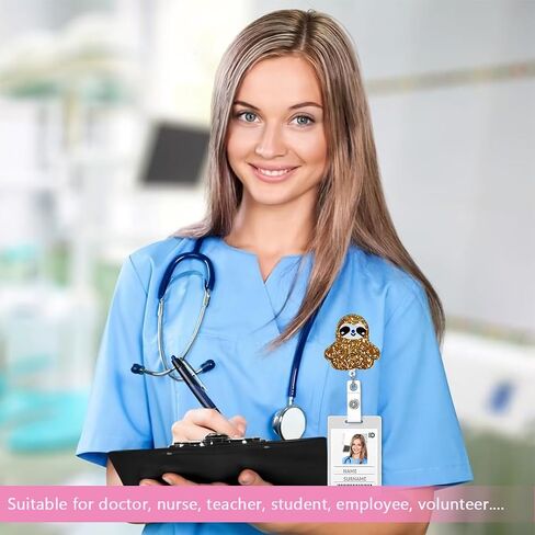 HASFINE 4 عبوات من بكرات الشارات اللامعة القابلة للسحب - "المساعدة على الطريق" حامل شارة هوية أكريليك مضحكة مستوحاة من مقدمي الرعاية مع مشبك التمساح للممرضات والطلاب والمعلمين والمحامين وموظفي المكاتب in Saudi Arabia