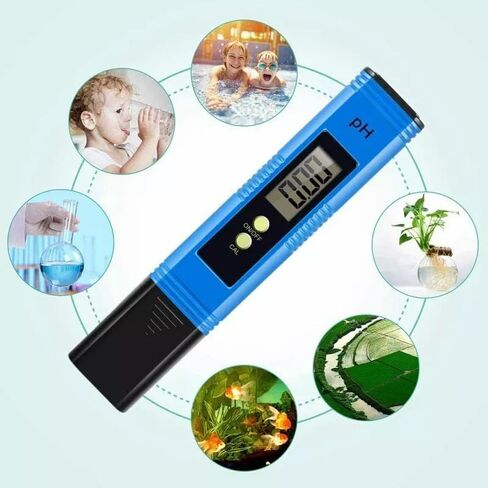 Digital pH Meter, PH Meter, 0.01pH High Accuracy Pen Type pH Tester for Hydroponics, Pocket Size with 0-14 PH Testing Range PH Tester, Drinking Water and Pool in Saudi Arabia