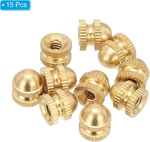 PATIKIL 5/32" Cap Nut, 10 Pack Acorn Nut Screw Knob Cap Insert Bolt Cover Female Thread Knurled Decorative Hardware Fittings Lamp Light Fixtures in Saudi Arabia