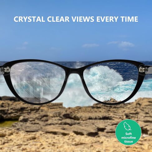 Lens Cleaning Wipes for Eyeglasses - 220 Counts Cleaning Wipes for Glasses, Computer & Laptops Screens, Phones, Optical Lens, and Watch Screen, Pre-Moistened, Quick-Dry and Scratch-Free in Kuwait
