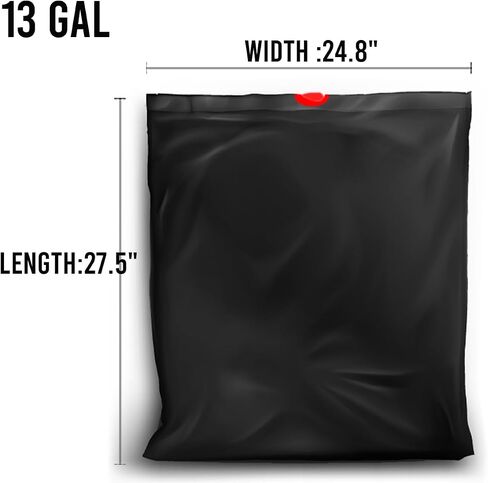 8-10 Gallon Trash Bags Drawstring, 300 Count Bulk, Black & Unscented Multi-purpose Garbage Bags for Business Home Bathroom Kitchen Commercial and Industrial in Saudi Arabia