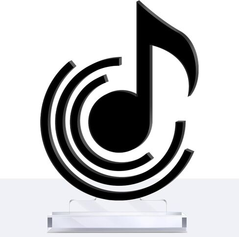 Acrylic Music Appreciation Trophy Award Eighth Note Musical Competition Prize Gift for Musician Teacher Student Music Studio Club in Saudi Arabia