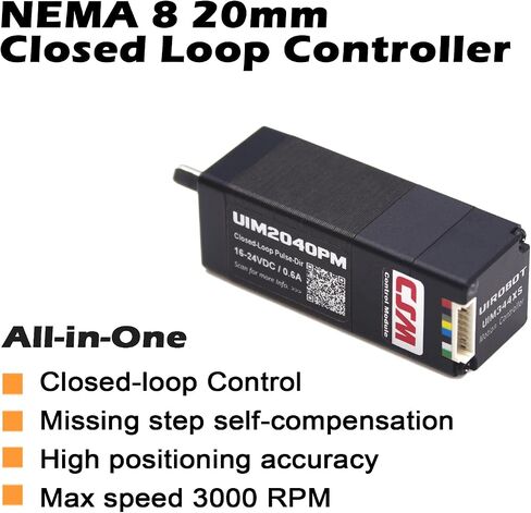 محرك متدرج بحلقة مغلقة مع اتجاه النبض، حلقة مغلقة Nema 23 مع جهاز تشفير ومحرك وجهاز تحكم لجهاز التوجيه CNC، وطابعة ثلاثية الأبعاد، وآلة نقش. 0-4 أمبير، 24-48 فولت تيار مستمر، 1.26 نيوتن متر. UIM344-NEMA23 in Saudi Arabia