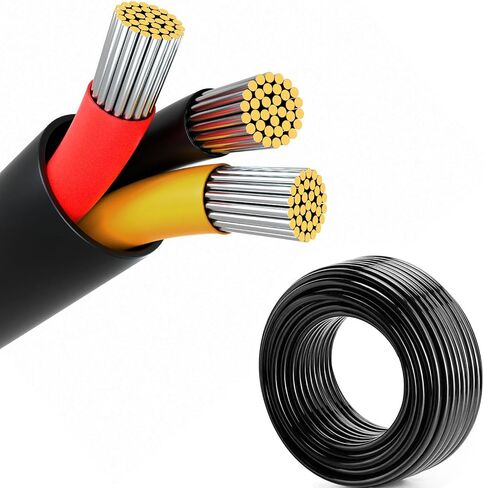 20 Gauge Wire, 6-Conductor Electrical Wire. 20 AWG Stranded Flexible PVC Tinned Copper 20/6 Cord Extension Cable is Used for LED Lamp Lighting, Automotive, Speaker, Audio, Power, etc. (33FT - 10M). in Saudi Arabia