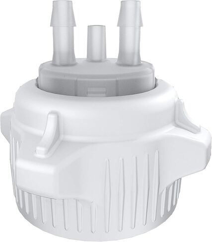 VersaCap 53mm (53B) Bottle and Flask Caps, Open Cap with Tangle Free Hose Barb Adapter, Two 1/4 Inch Barbs for 1/4 Inch ID Tubing in Kuwait