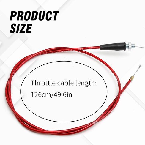 UOIENRT 50 inch Mini Bicycle Throttle Cable Replacement for MB165 196cc 5.5hp MB200 200cc 6.5hp (Black) in Saudi Arabia