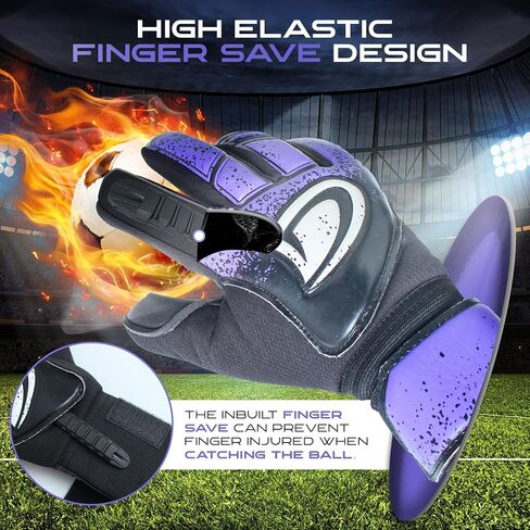 Goalkeeper Gloves for Kids Girls Boys Children Youth Football Gloves and Super Strong Grips with Removable Finger Spines Soccer Goalie Gloves 4 Colors in Saudi Arabia