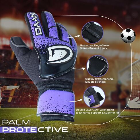 Goalkeeper Gloves for Kids Girls Boys Children Youth Football Gloves and Super Strong Grips with Removable Finger Spines Soccer Goalie Gloves 4 Colors in Saudi Arabia