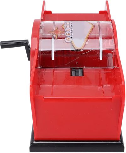 Agatige دليل خلط البطاقات، دليل خلط بطاقات البوكر 1 ‑ 2 مع ذراع يدوي، أداة خلط بطاقات لعب البوكر اليدوية لبطاقة الكازينو UNO، ألعاب البوكر (أحمر) in Kuwait