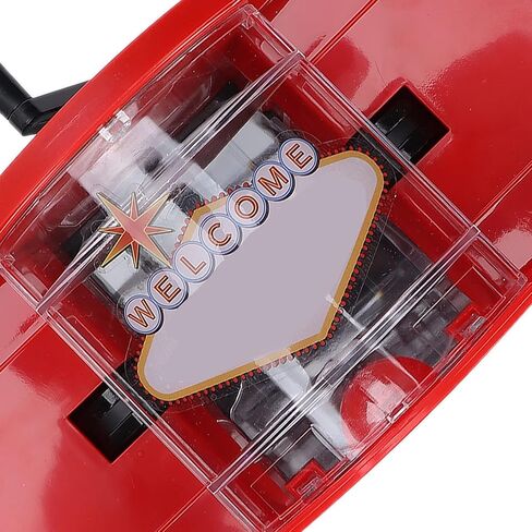 Agatige دليل خلط البطاقات، دليل خلط بطاقات البوكر 1 ‑ 2 مع ذراع يدوي، أداة خلط بطاقات لعب البوكر اليدوية لبطاقة الكازينو UNO، ألعاب البوكر (أحمر) in Kuwait