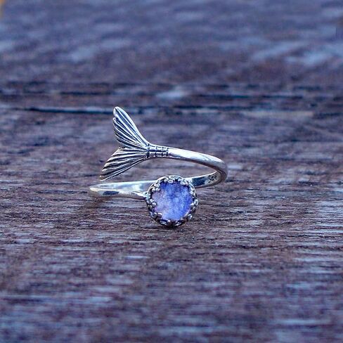 Recycled Vintage Mason Jar Mermaid Ring in Sterling Silver in Kuwait